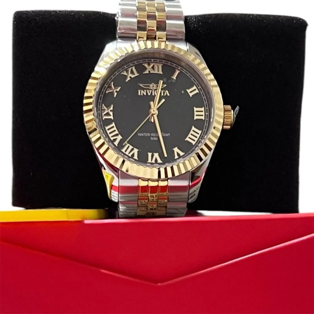 Invicta Watch Specialty Quartz Black Dial Women’s Watch 47413 & Gray Travel case